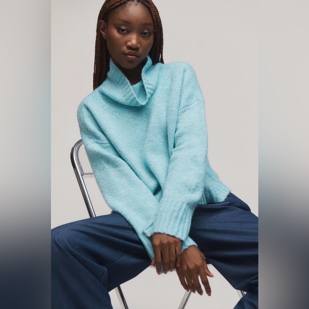 The Lennon Wide-Sleeve Turtleneck Sweater by Pilcro